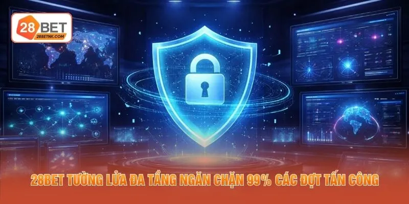 28BET tường lửa đa tầng ngăn chặn 99% các đợt tấn công